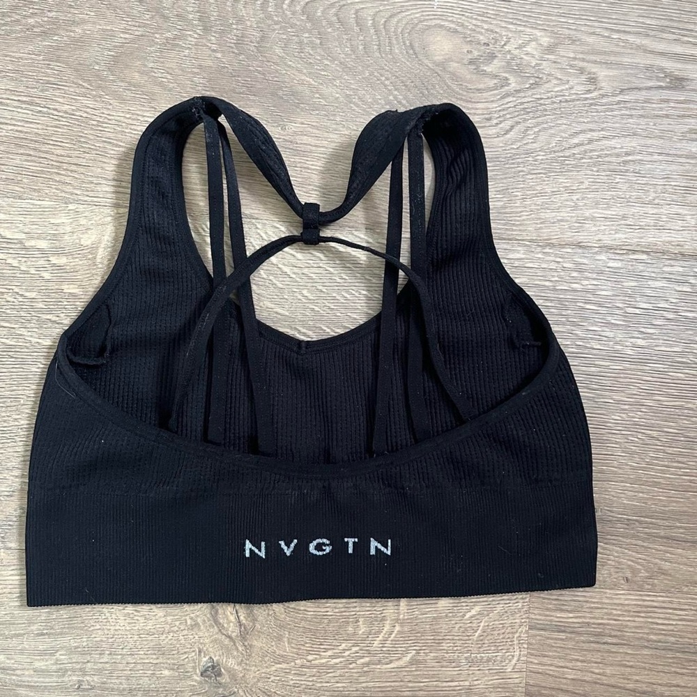 NVGTN Black Sports Bra - Picture 2 of 3